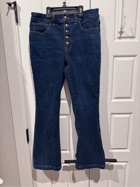 Madewell Dark Blue High-Rise Button-Fly Flare Jeans Size 27